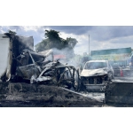 Tai nạn liên hoàn ở cầu Phú Mỹ: Xe tải đông lạnh tuột dốc không phanh